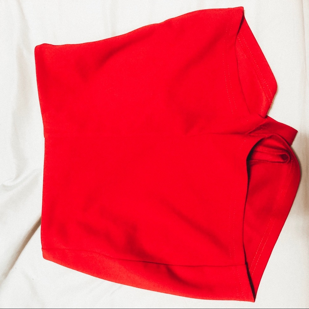 forever 21 red high waisted shorts
